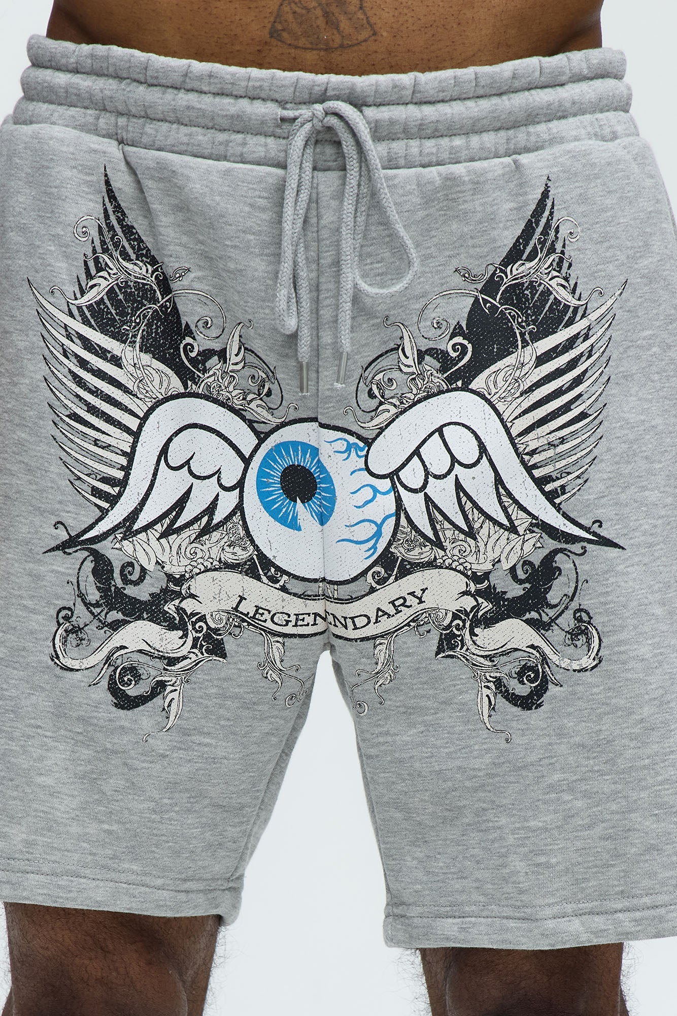 Von Dutch Legendary Sweatshorts - Heather Grey image 3