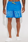 I'm The Goat Swim Trunk 7″ - Blue image 1