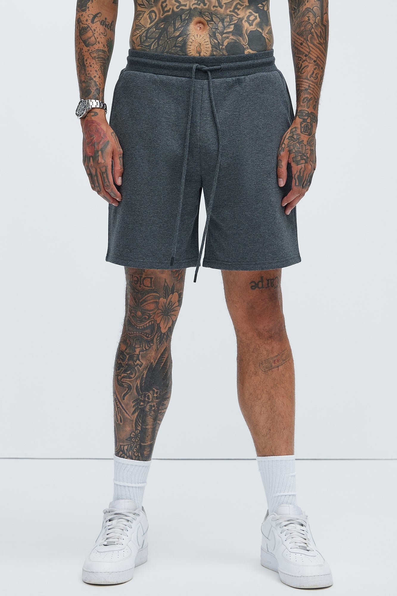 Tyson Sweatshort - Charcoal image 4