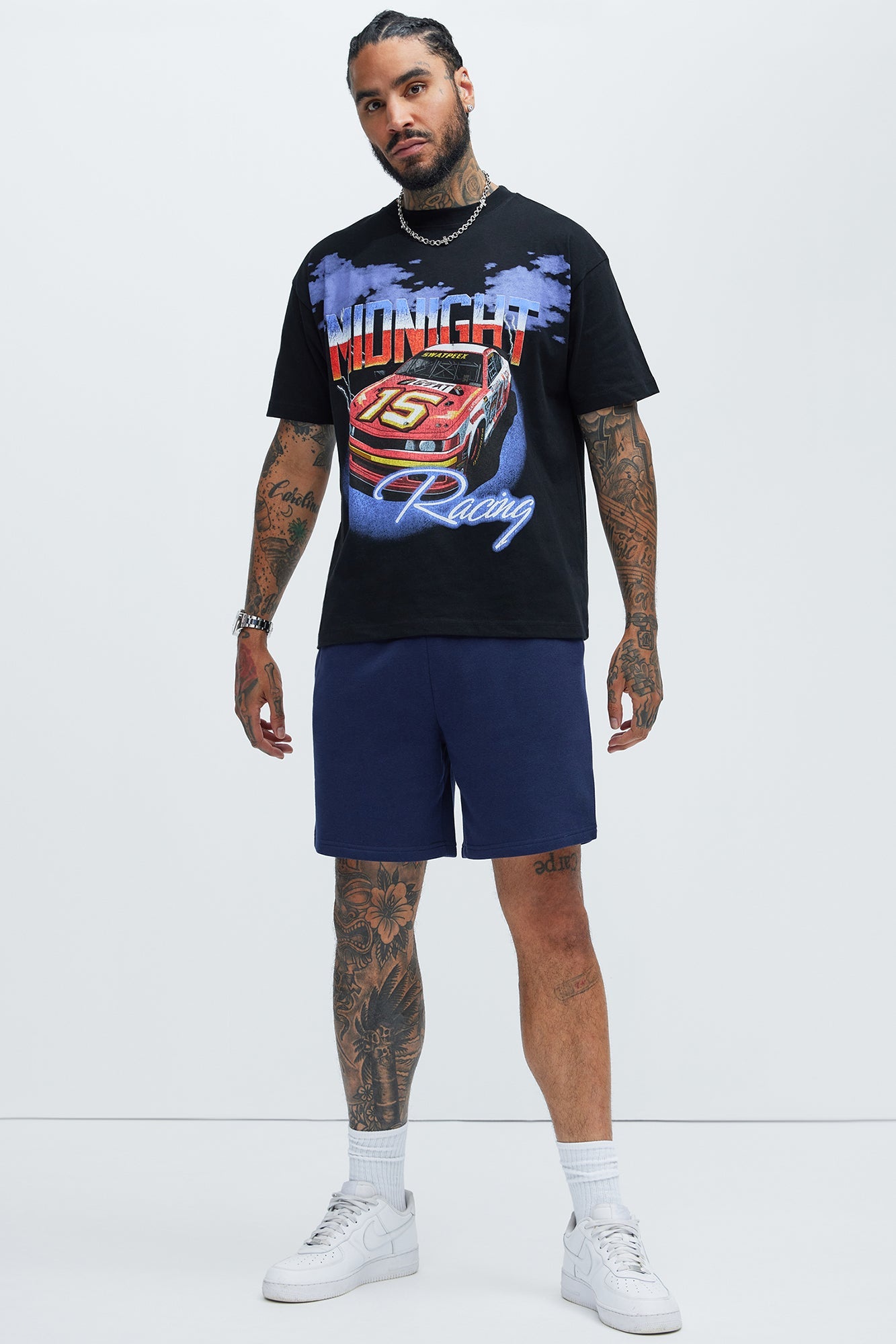 Tyson Sweatshort - Navy image 3