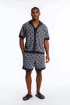 Relaxed Geometric Jewel Jacquard Short - Grey image 1