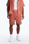 Royal Geometric Relaxed Short - Red/combo image 1