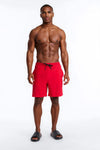 Water Reactive Lucky 8-Ball Reveal Swim Trunk 7″ - Red image 1