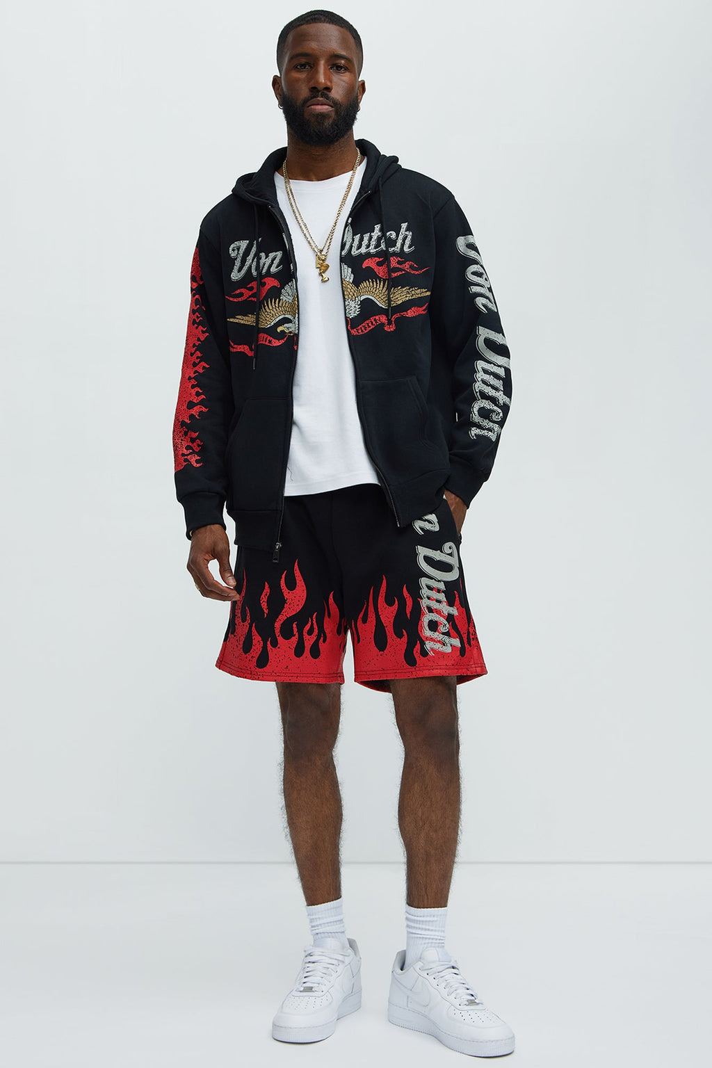 Von Dutch Fire Sweatshorts - Black image 2