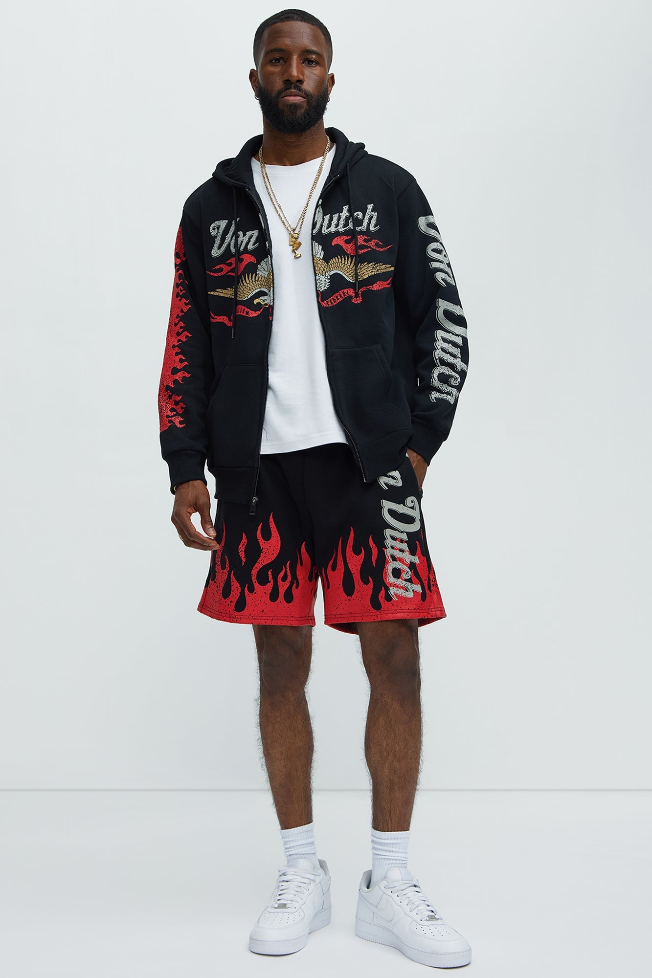 Von Dutch Fire Sweatshorts - Black image 2
