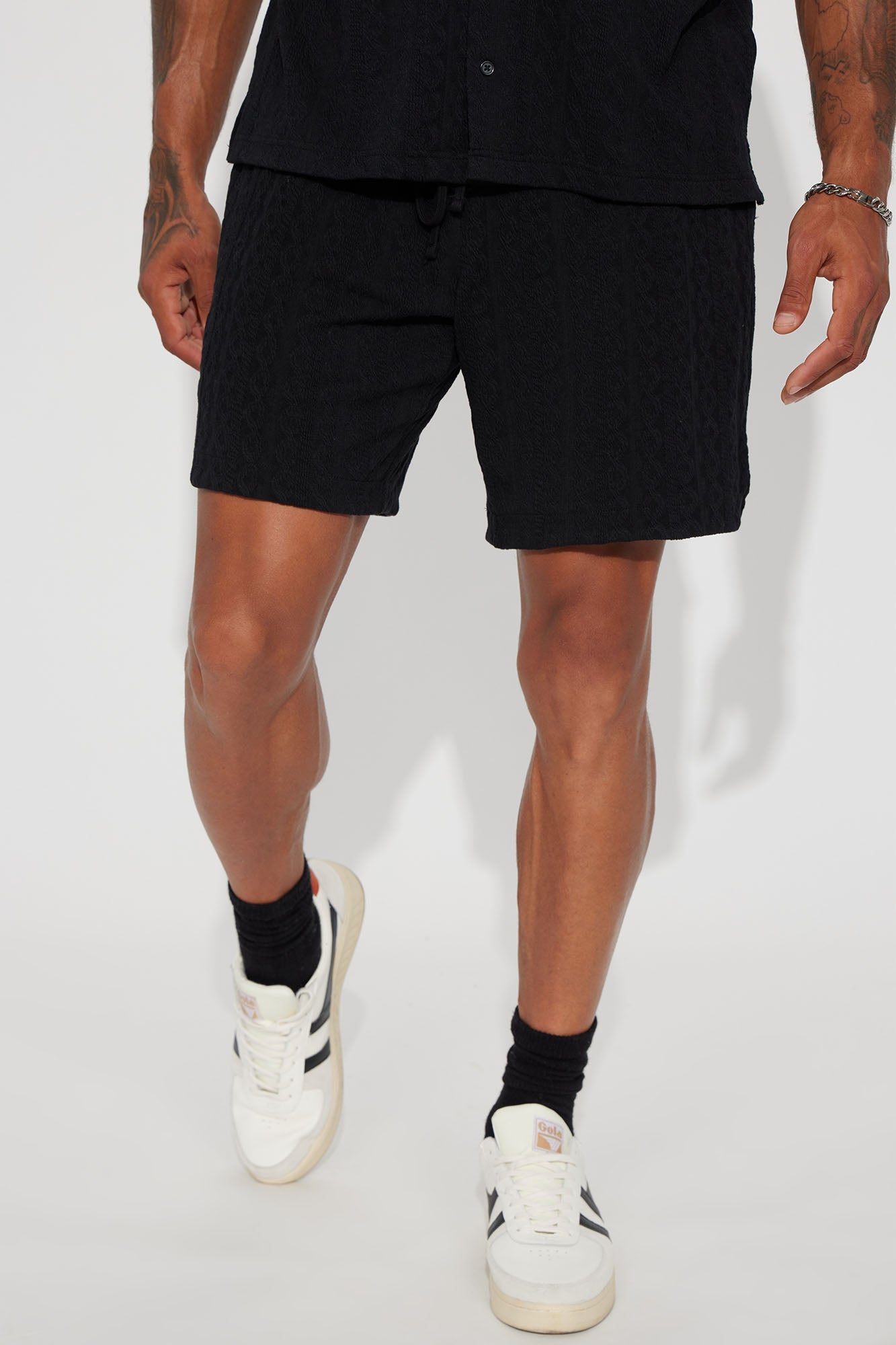 Check My Bank Statement Knit Shorts - Black image 1