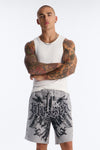 Blessed Redemption Patch Relaxed Sweatshort - Grey image 1
