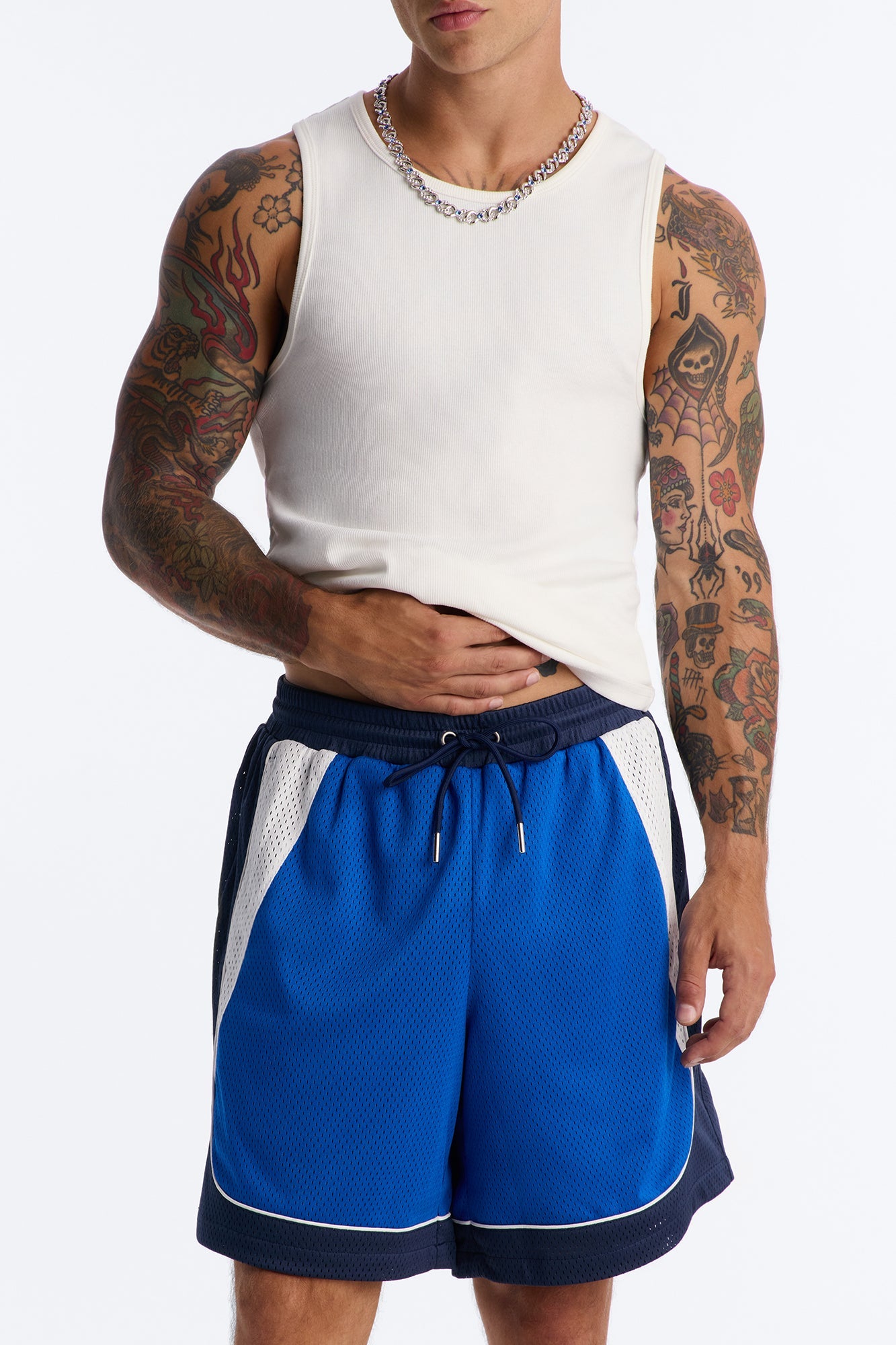 Marcello Relaxed Mesh Short - Blue/combo image 1