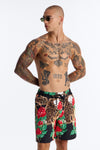 Roses & Riches Baroque Swim Trunk 7″ - Multi Color image 1