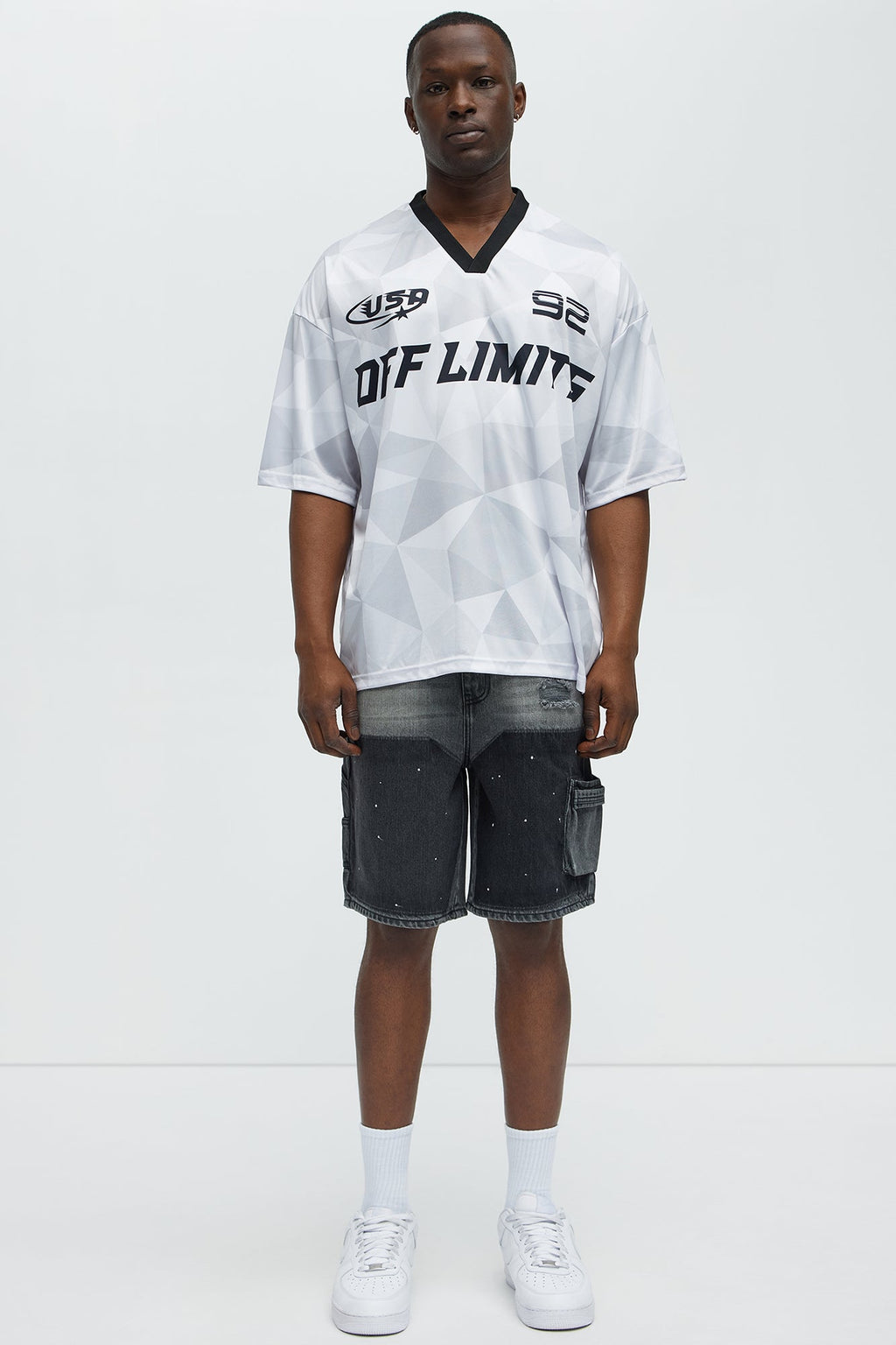 Two Ways Relaxed Denim Shorts - Black Wash image 2