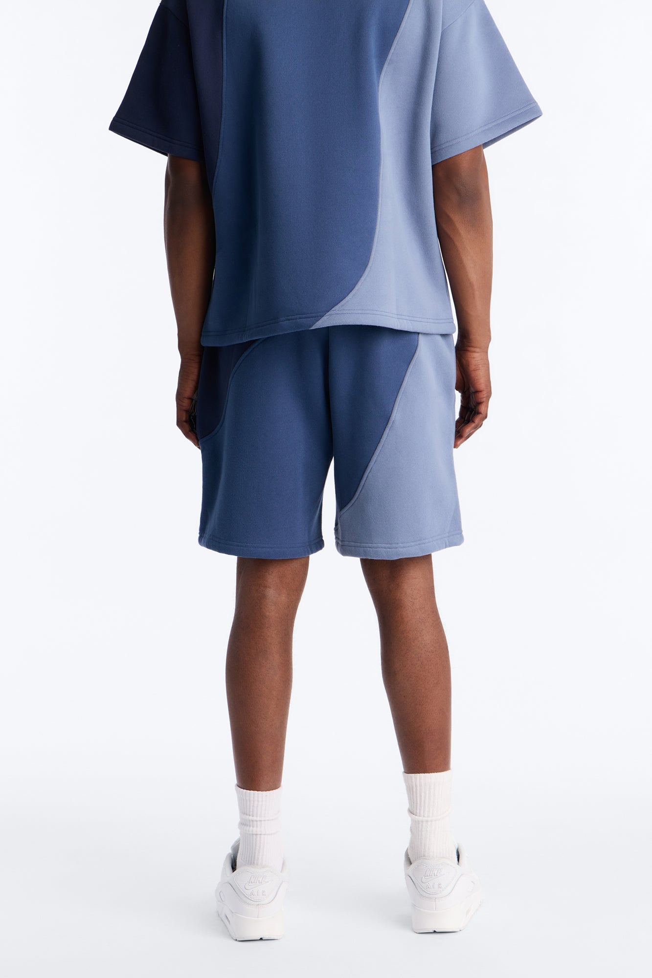 Neapolitan Paneled Relaxed Sweatshort - Blue/combo image 4