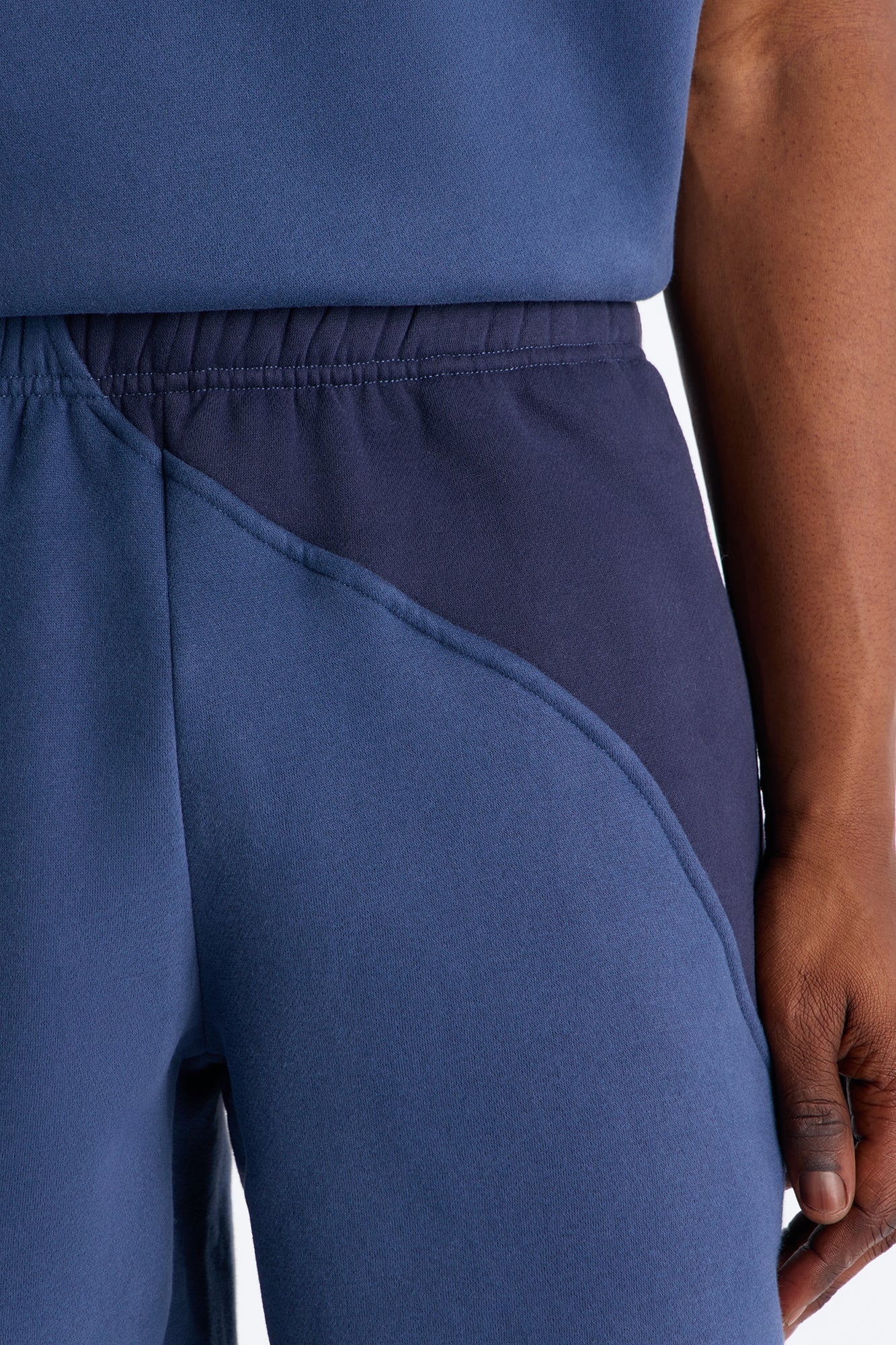Neapolitan Paneled Relaxed Sweatshort - Blue/combo image 3