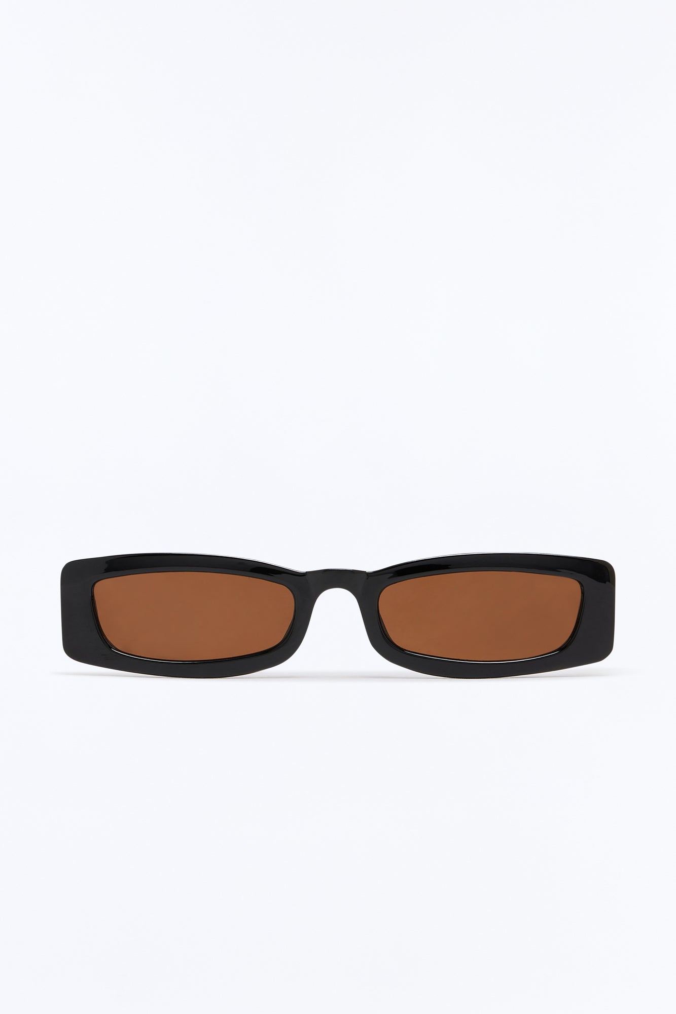 Telekinesis Rectangle Sunglasses - Black/Brown image 1