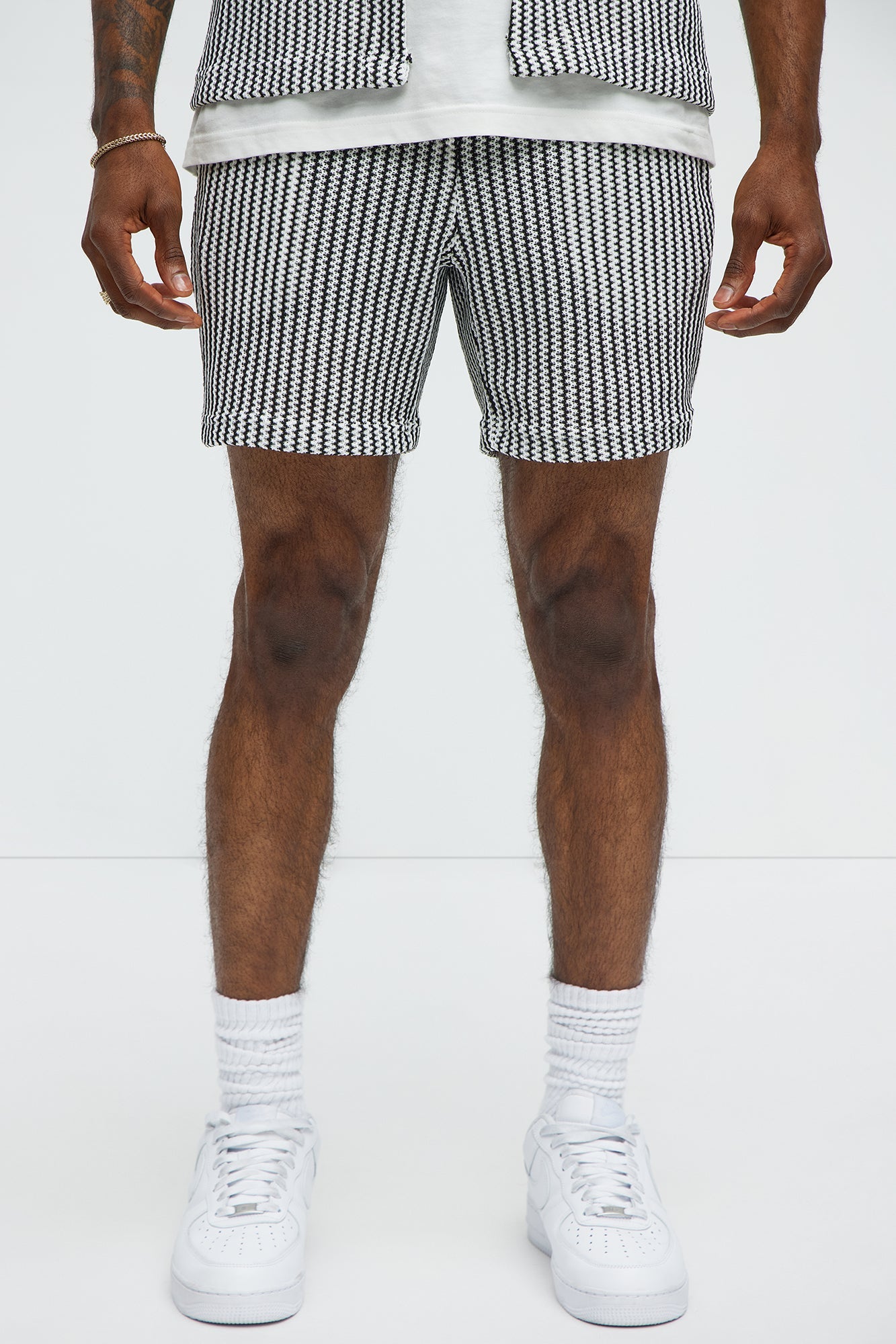 Summit Drawstring Zig Zag Shorts - Grey/combo image 1