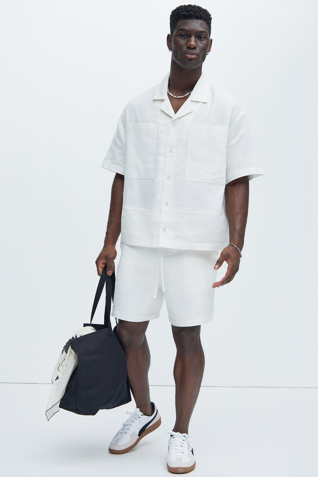 Bahamas Linen Shorts - White image 2