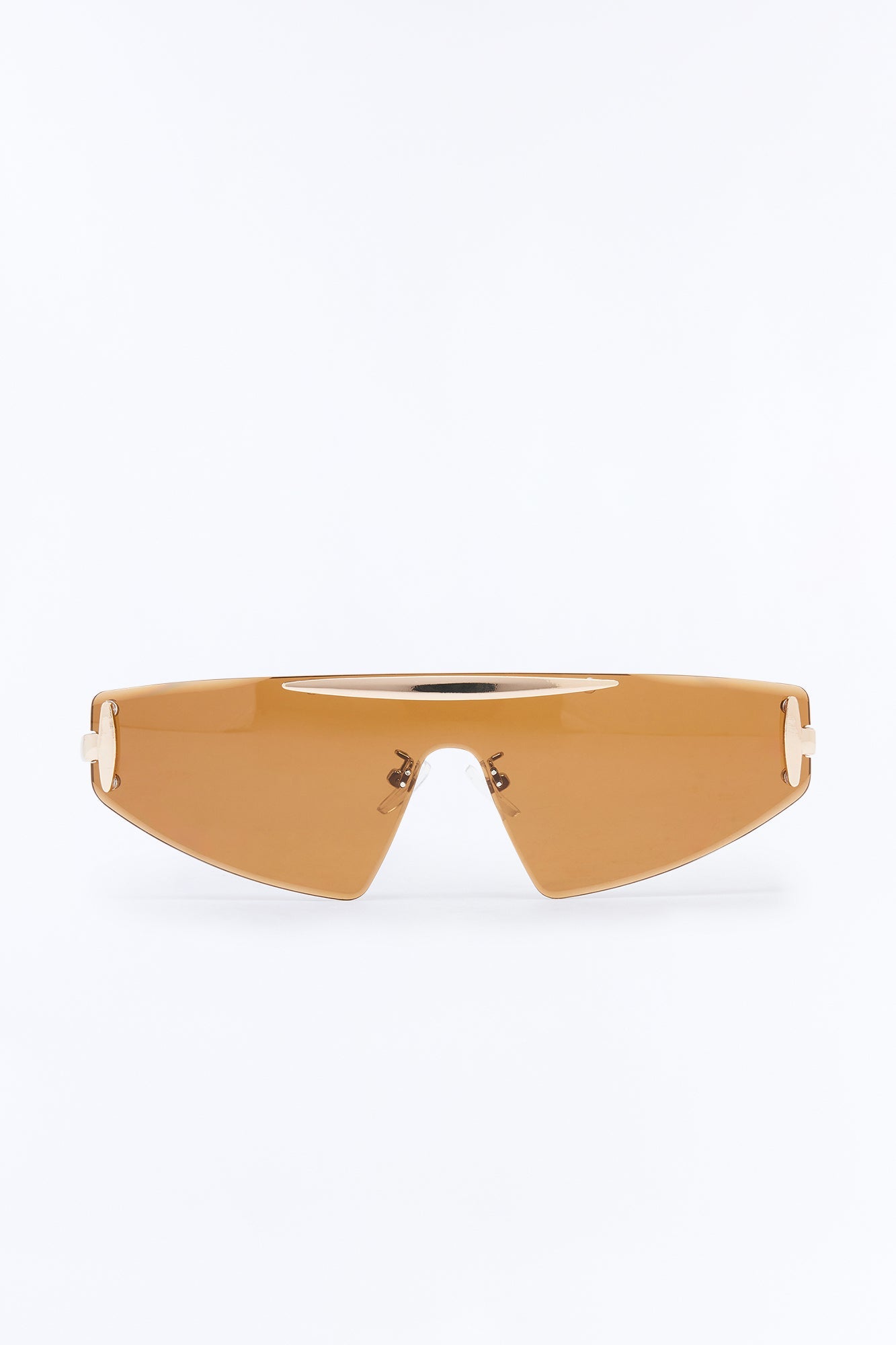 Between The Mirage Shield Sunglasses - Gold/Brown image 1