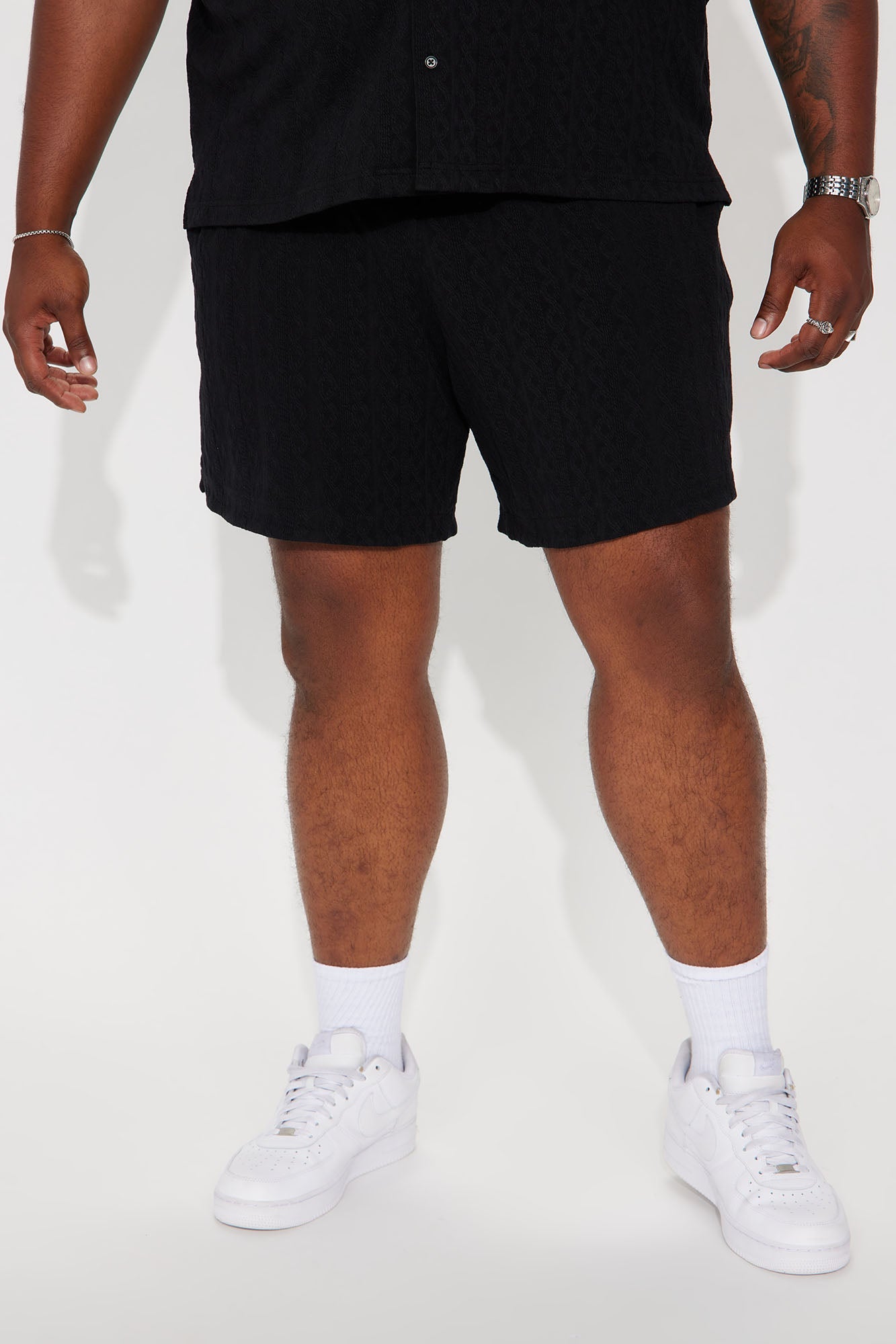 Check My Bank Statement Knit Shorts - Black image 2