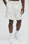 Bahamas Linen Cargo Shorts - White image 1
