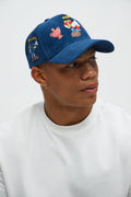 Love Sight Corduroy Snapback Hat - Navy image 1
