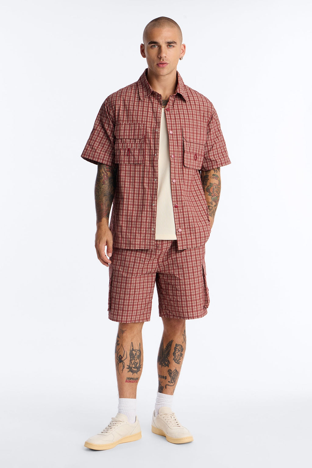 Relaxed Ryder Plaid Short - Red/combo image 2