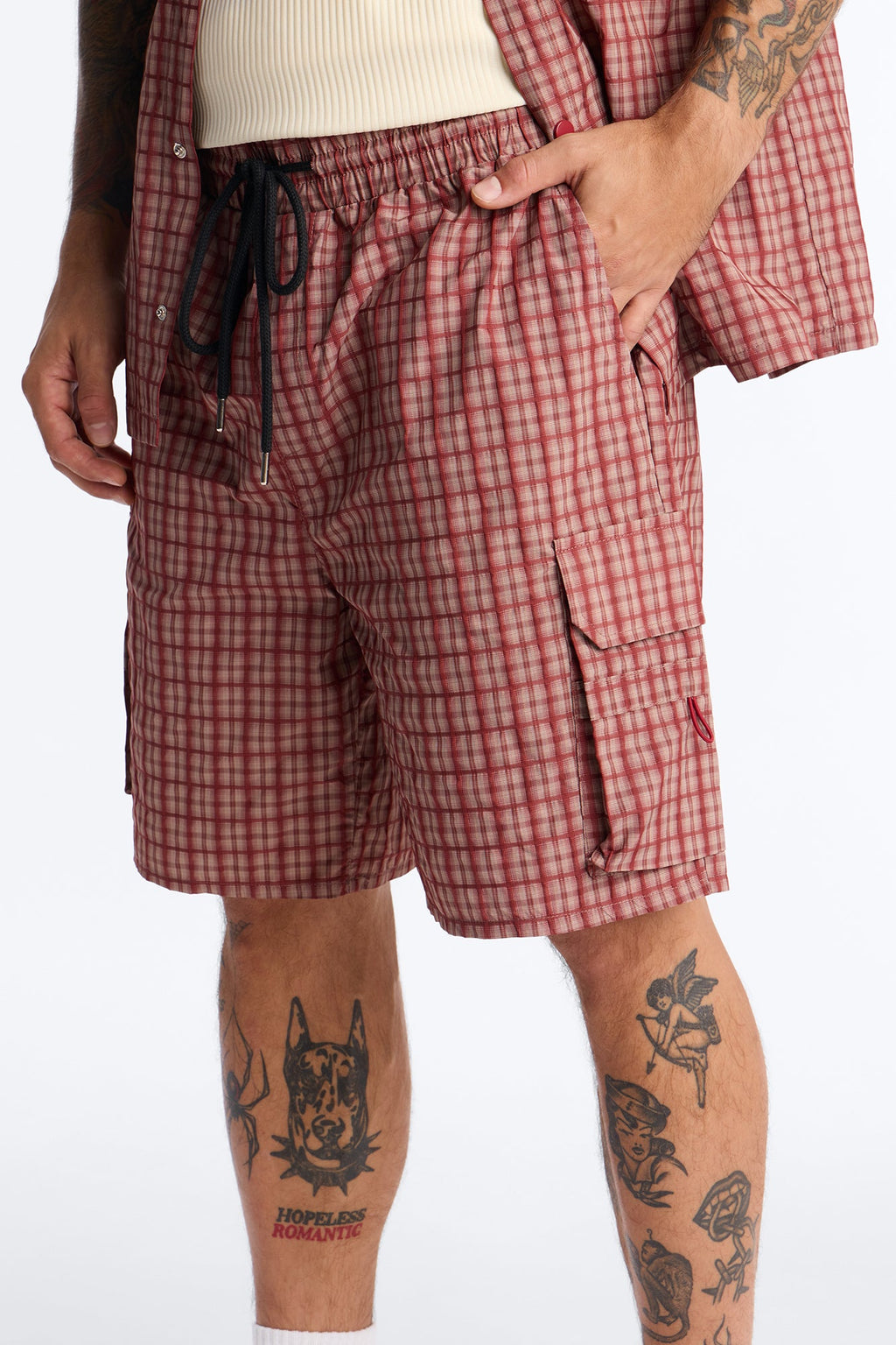Relaxed Ryder Plaid Short - Red/combo image 3