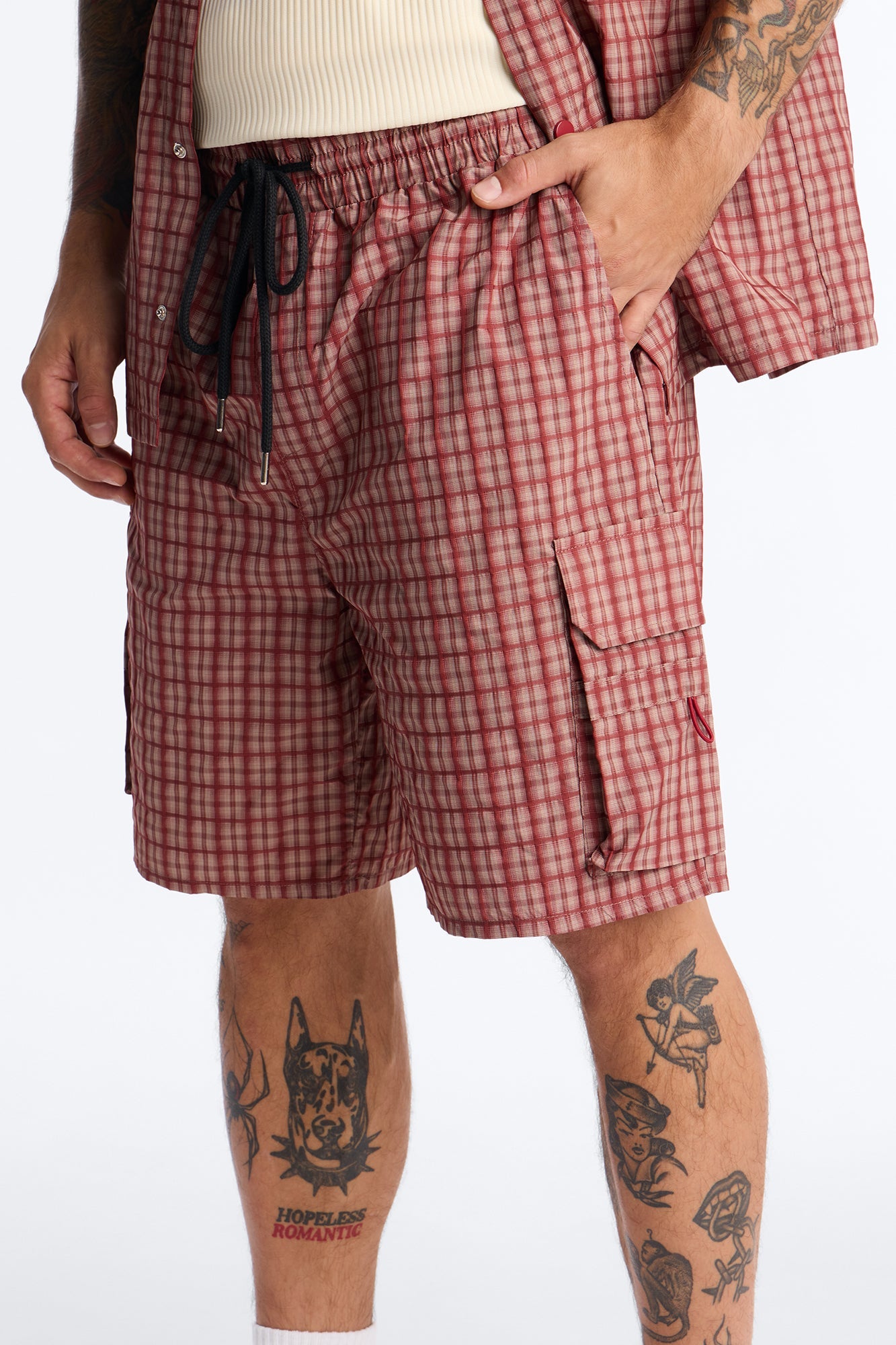 Relaxed Ryder Plaid Short - Red/combo image 3