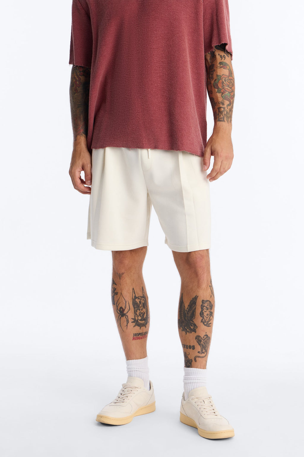 Savoy Pleated Short - Cream image 1