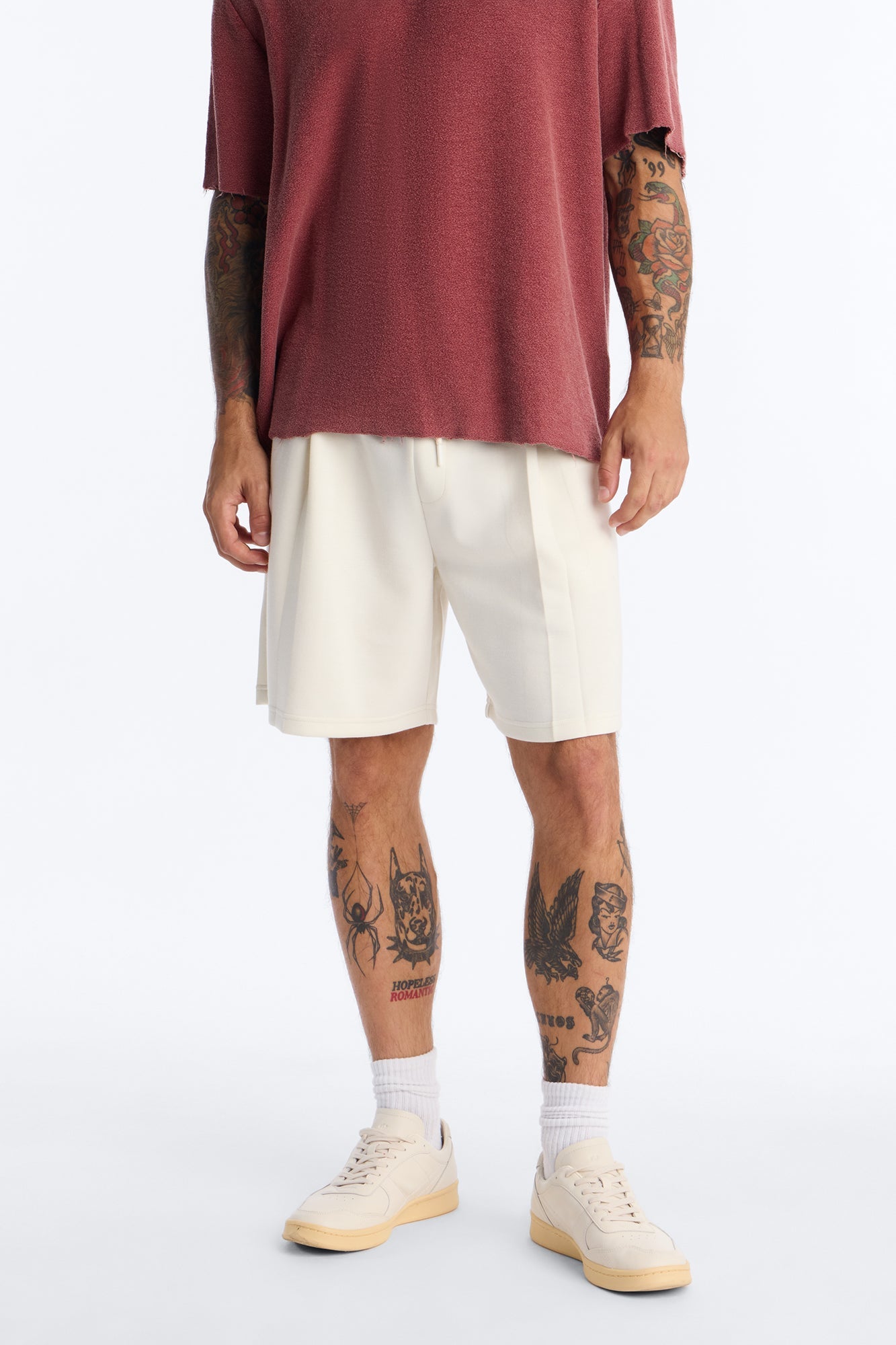 Savoy Pleated Short - Cream image 1