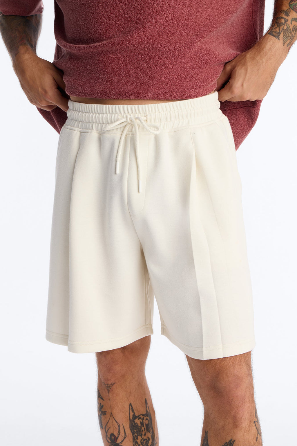 Savoy Pleated Short - Cream image 3