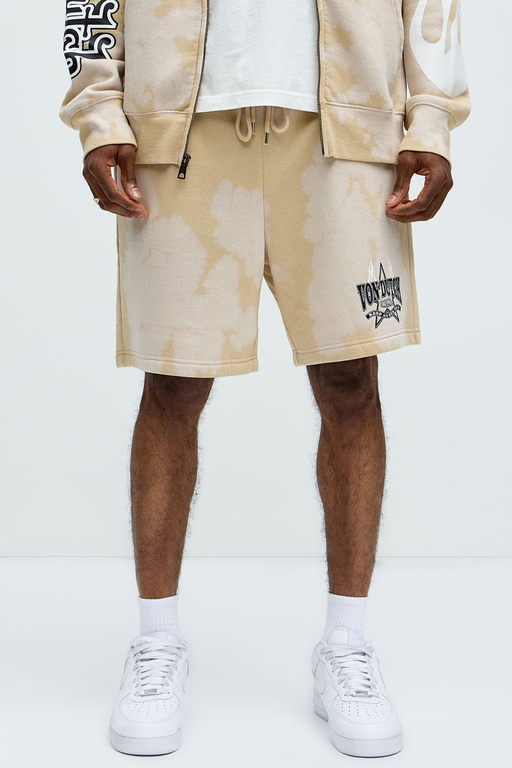 Von Dutch Star Sweatshorts - Cream image 2