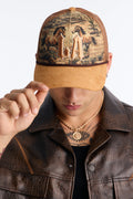 Wild West LA Trucker Snapback Hat - Brown image 1