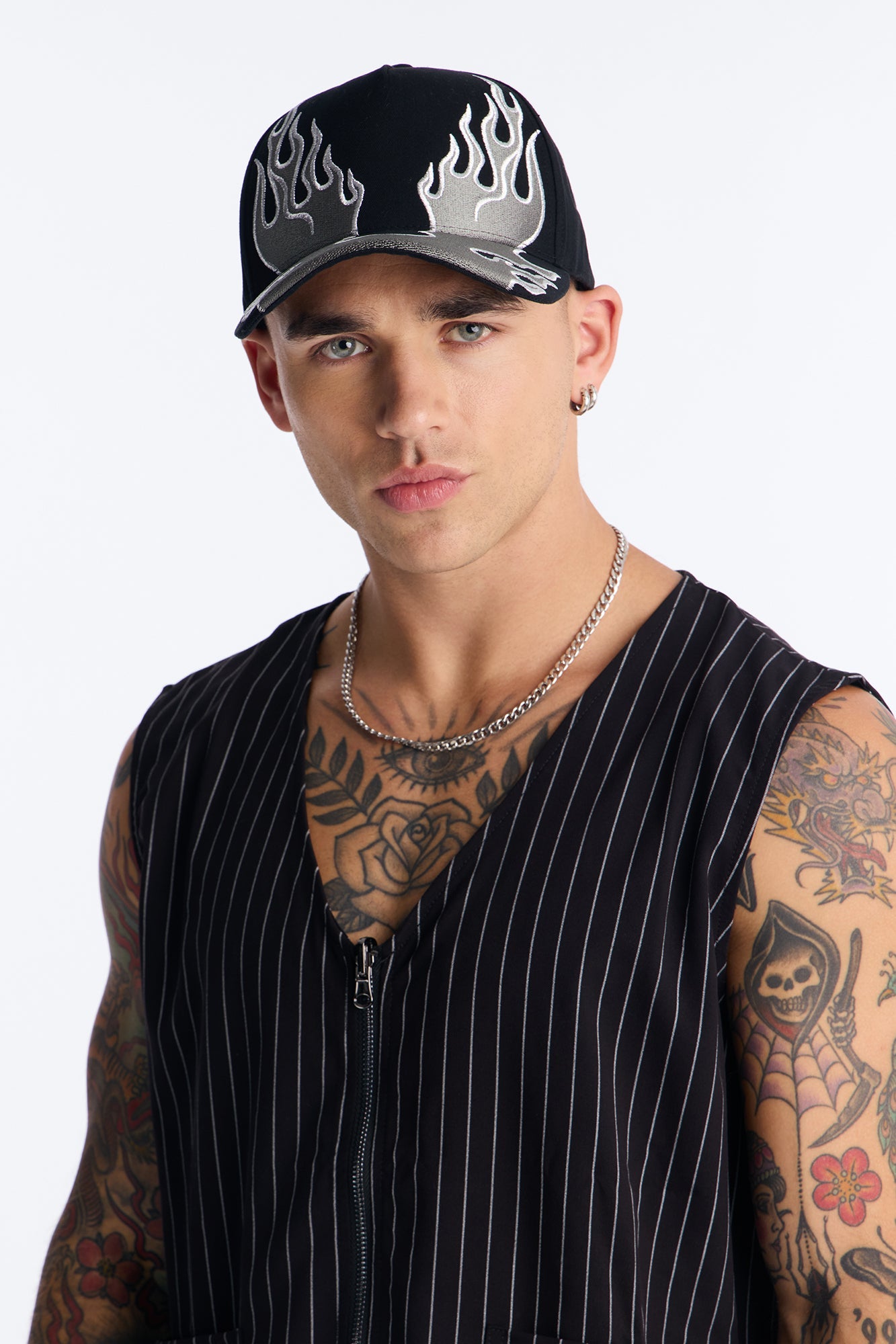Super Hot Embroidery Cotton Twill Snapback Hat - Black image 1