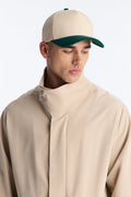 Basic Color Block Snapback Hat - Green/combo image 1