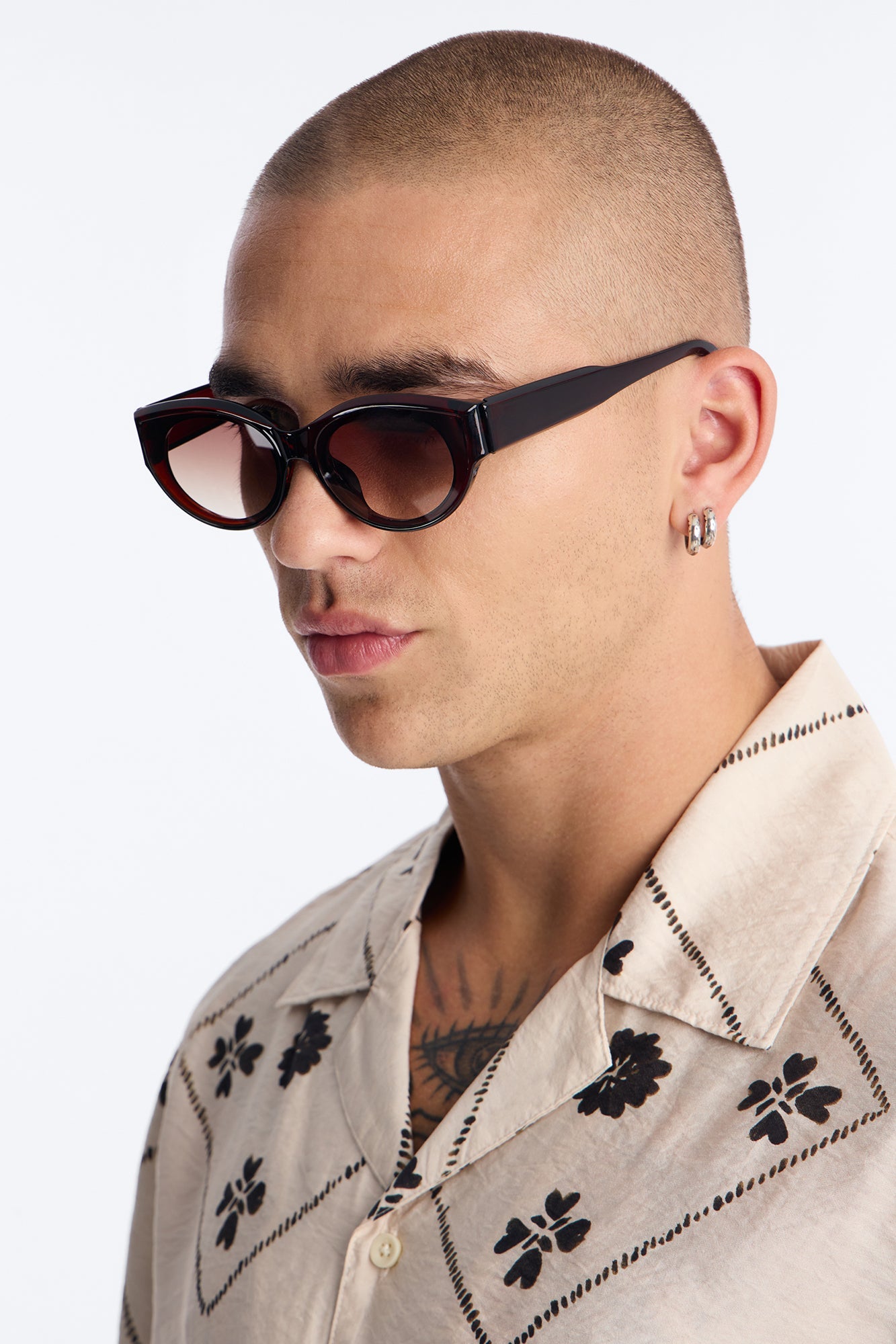 Give Me Fever Circular Sunglasses - Dark Brown image 1