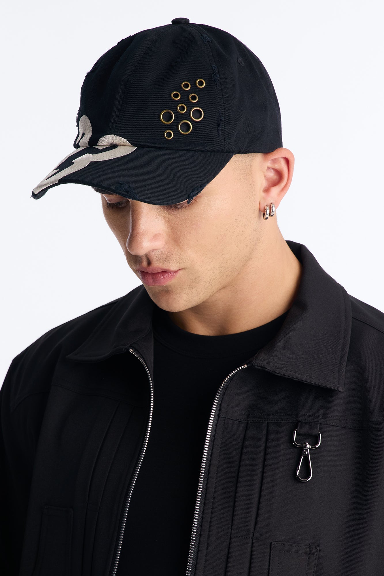 33 Rings Cotton Twill Unstructured Snapback Hat - Black image 1