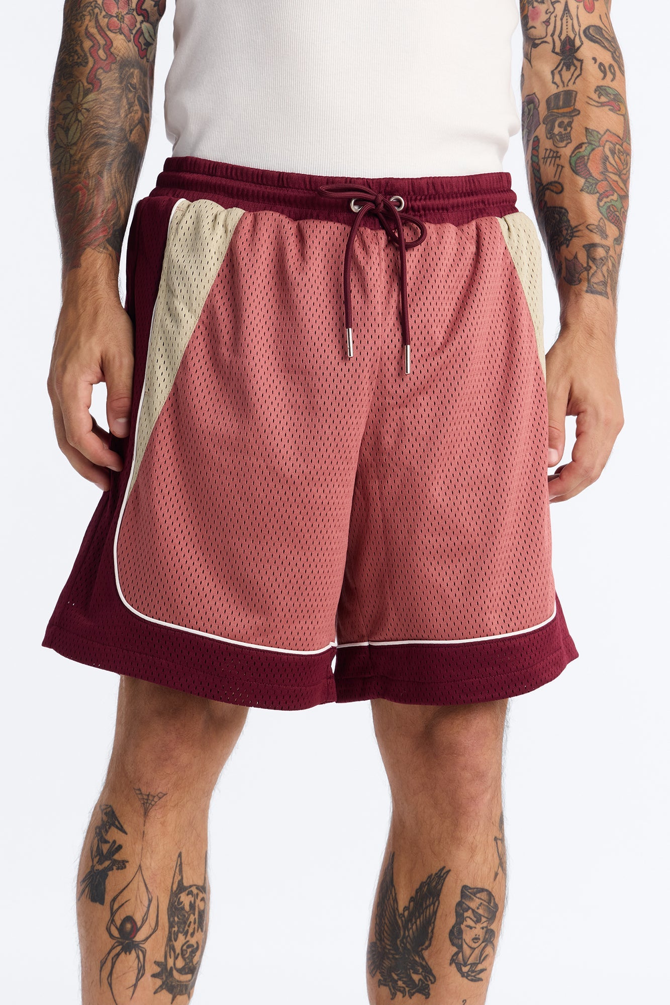 Marcello Relaxed Mesh Short - Pink/combo image 1