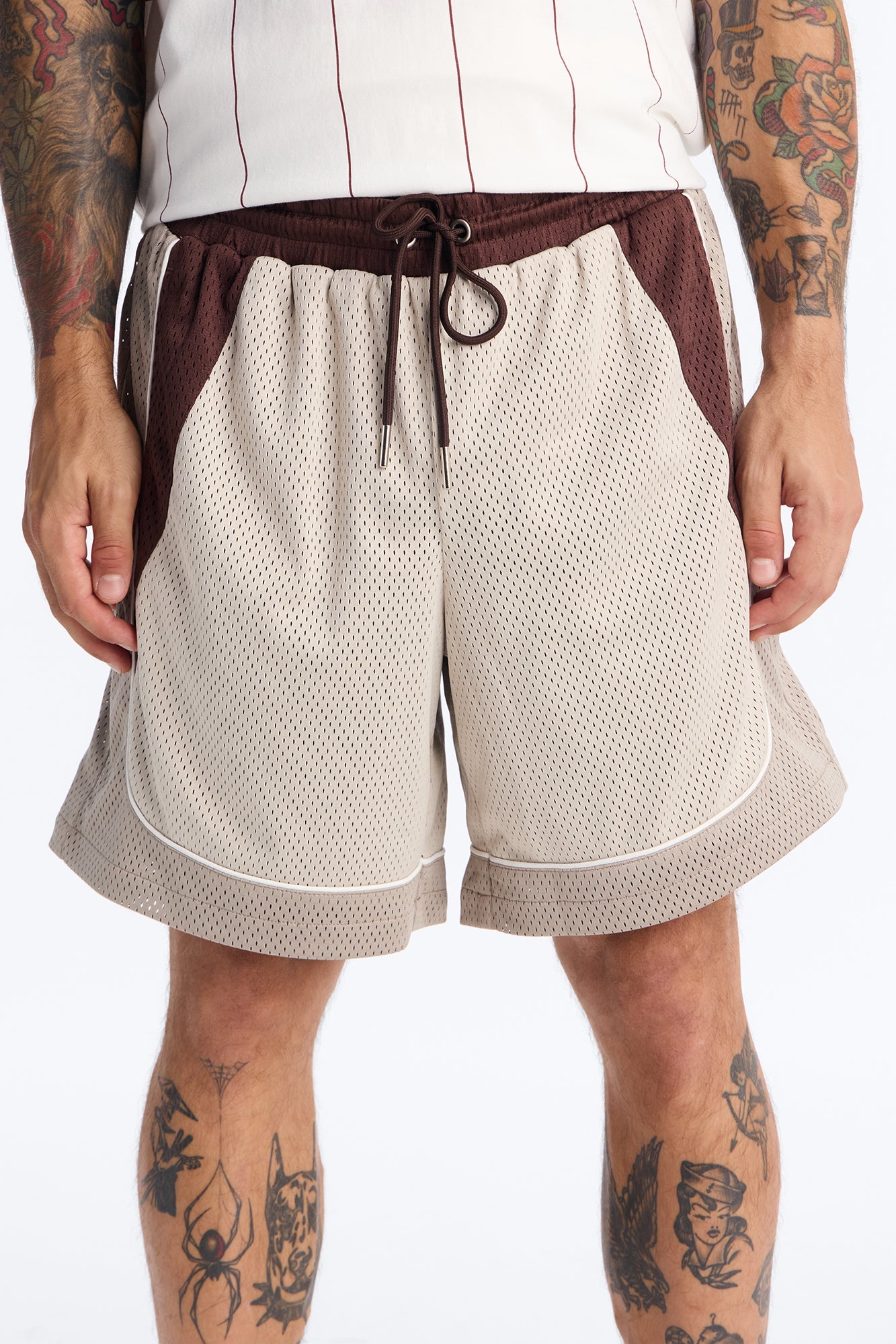 Marcello Relaxed Mesh Short - Brown/combo image 1