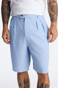 Relaxed Saltair Stripe Pleated Short - Blue/combo image 1
