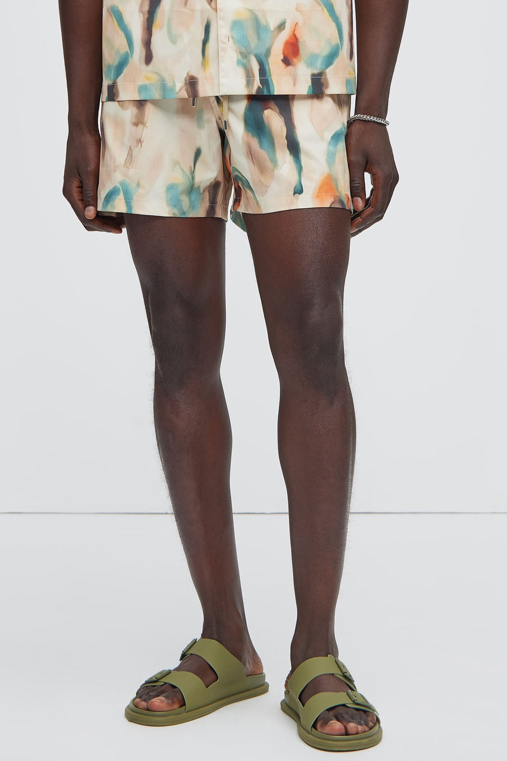 Capen Watercolor Swim Mid Trunk - Multi Color image 1