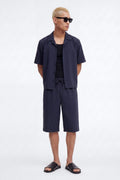 Baggy Wrinkle Resistant Short - Navy image 1