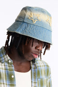 Cosmo Distress Denim Bucket Hat - Denim image 1