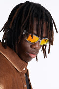 Missed Call Sport Wrap Sunglasses - Clear image 1