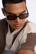 Catch Me If You Can Square Sunglasses - Brown image 1