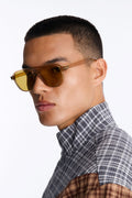 Own It Retro Aviator Sunglasses - Yellow image 1