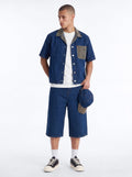 Baggy Vandal Leopard Denim Short - Dark Wash image 1