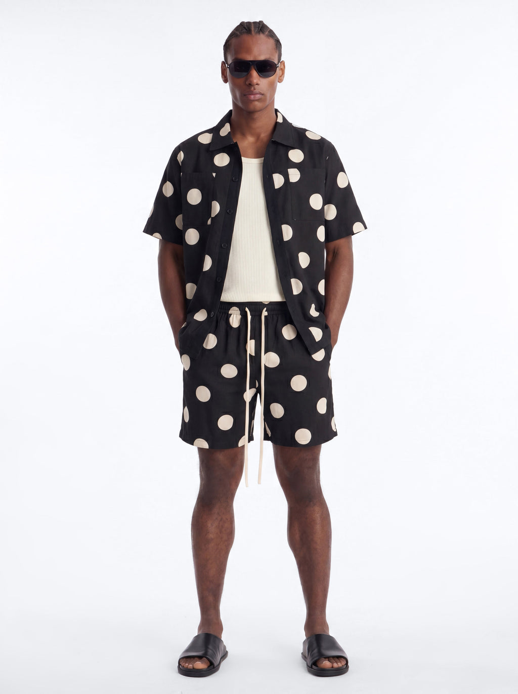 Signature Polka Dot Relaxed Short - Black/combo image 1