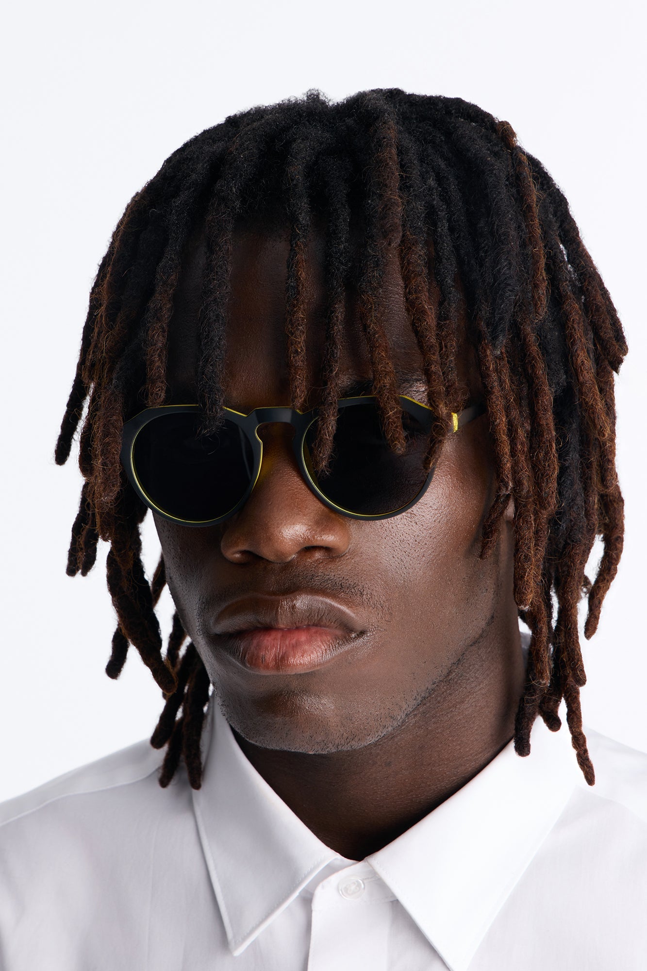 In Season Two Tone Sunglasses - Black/Yellow image 1