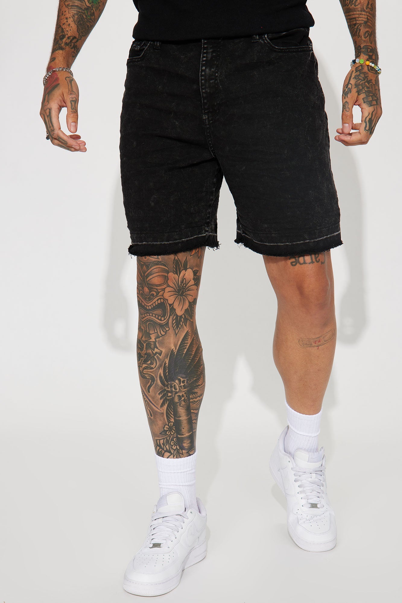 Mojave Relaxed Denim Shorts - Black image 1