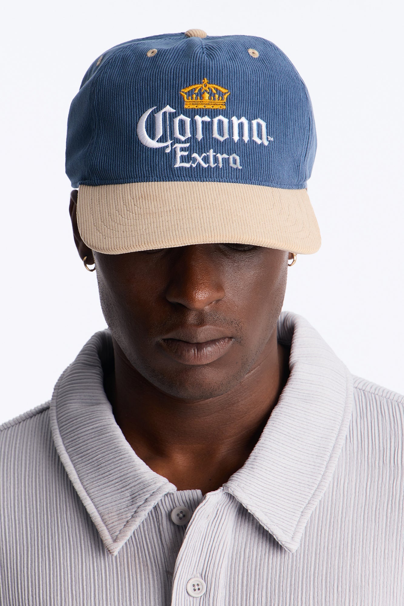 Corona Corduroy Snapback Hat - Blue/combo image 1