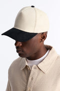 Classic Corduroy Snapback Hat - White/Black image 1